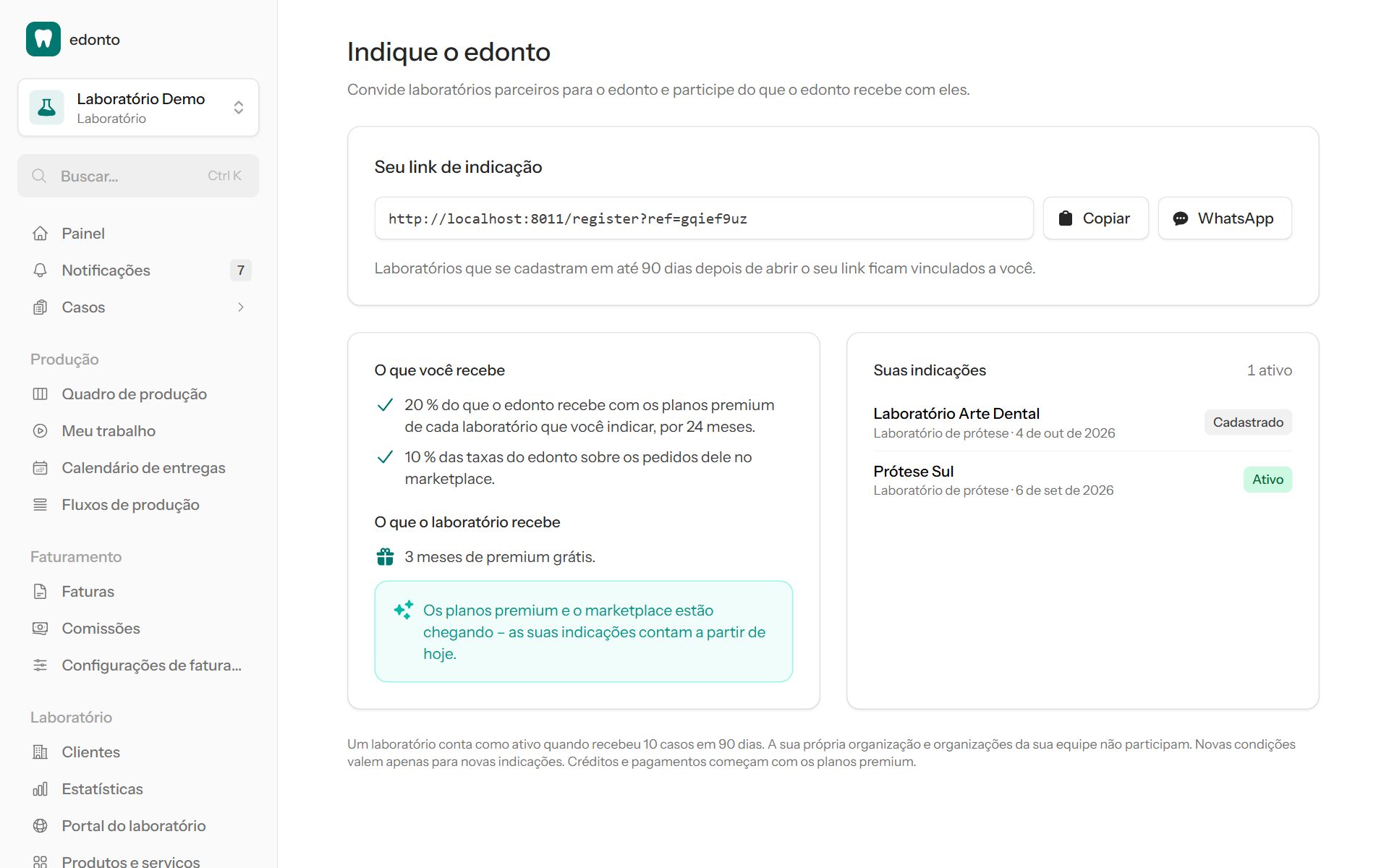 Indique o edonto
